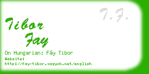 tibor fay business card