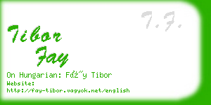 tibor fay business card